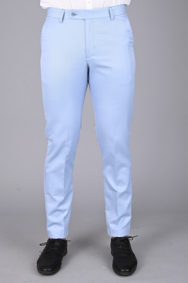 MANCREW Regular Fit Men Light Blue Trousers