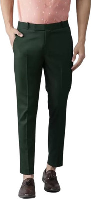Kurus Slim Fit Men Green Trousers