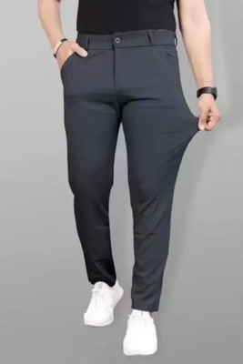 PV STORE Regular Fit Men Grey Trousers
