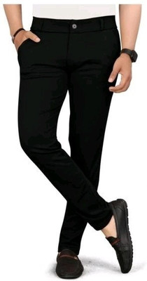 Raienterprises Regular Fit Men Black Trousers