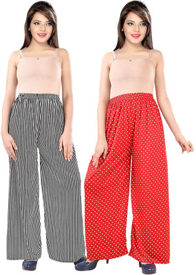 Shunit creation Regular Fit Women Black, Red Trousers