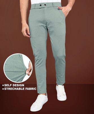 INDICLUB Slim Fit Men Grey Trousers