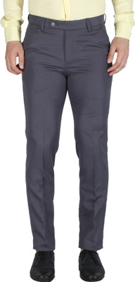PROVOGUE Slim Fit Men Grey Trousers