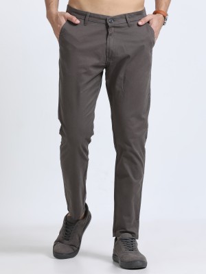 u.s.pitchers Slim Fit Men Grey Trousers