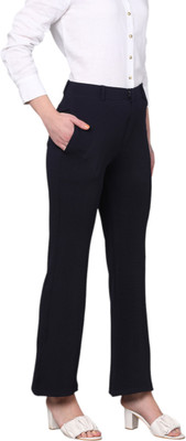 fithub Flared Women Blue Trousers