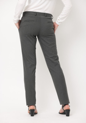 Wearhouse Slim Fit Women Grey Trousers