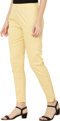 Shopbering Regular Fit Women Beige Trousers