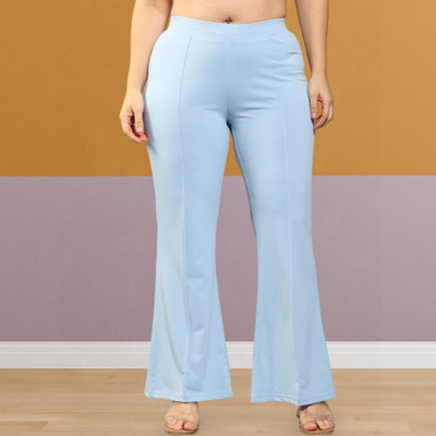 HouseOfCommon Loose Fit Women Light Blue Trousers