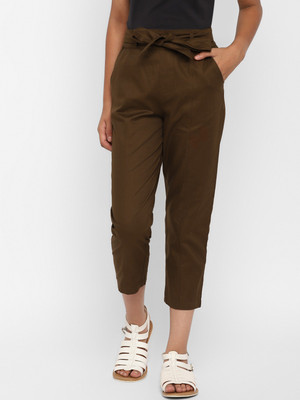 Spunkies Regular Fit Girls Brown Trousers