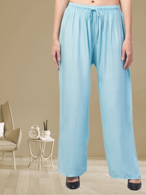 Shaukiya Relaxed Women Light Blue Trousers