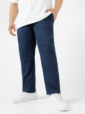 Urbano Plus Regular Fit Men Blue Trousers