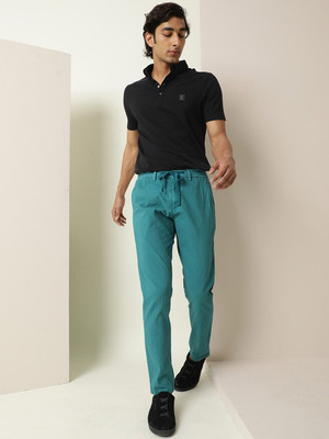 RARE RABBIT Slim Fit Men Green Trousers