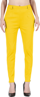 MIXFIT Regular Fit Women Yellow Trousers
