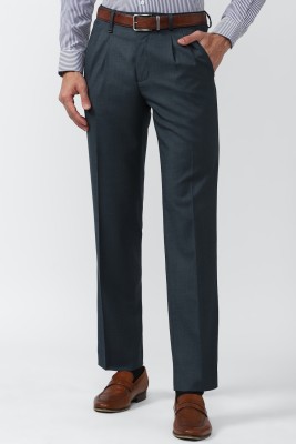 VAN HEUSEN Regular Fit Men Dark Blue Trousers