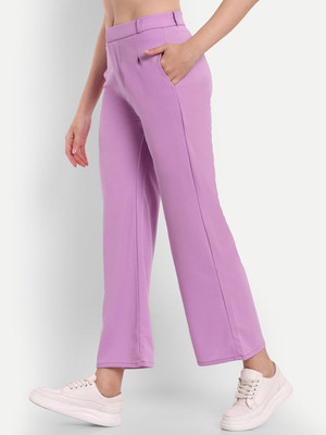 Broadstar Loose Fit Women Pink Trousers