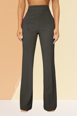 SKD TRENDZ Comfort Fit, Regular Fit Women Grey Trousers