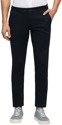 BASICS Slim Fit Men Blue Trousers