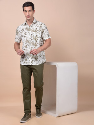 CRIMSOUNE CLUB Slim Fit Men Green Trousers