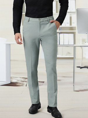 SUBTRACT Slim Fit Men Green Trousers