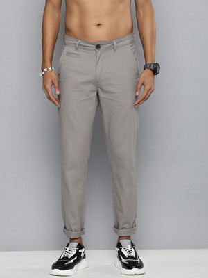 R.Code by The Roadster Life Co. Regular Fit Men Grey Trousers