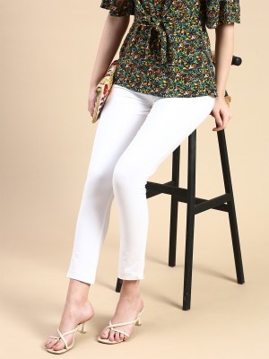 ONLY SHE Regular Fit Women White Trousers