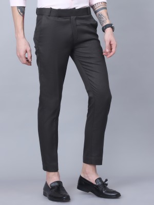 METRONAUT Regular Fit Men Cotton Blend Black Trousers