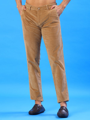 V-MART Slim Fit Men Beige Trousers