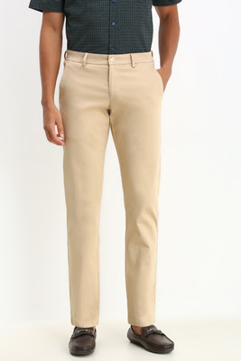 Allen Solly Regular Fit Men Beige Trousers