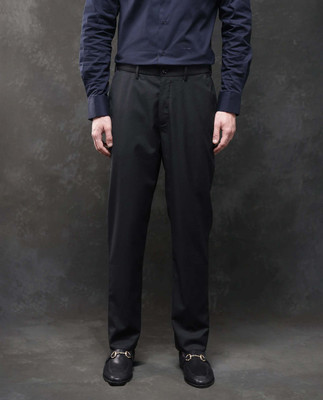RARE RABBIT Regular Fit Men Black Trousers