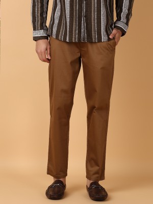 V-MART Regular Fit Men Brown Trousers