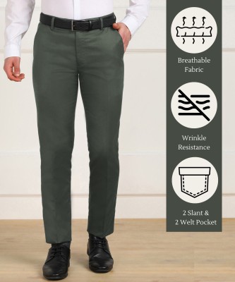 MANCREW Regular Fit Men Dark Green Trousers