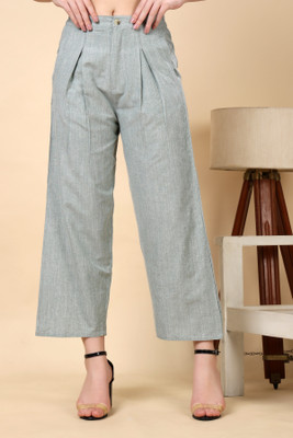 FASHIONS 360 Regular Fit Women Grey Trousers