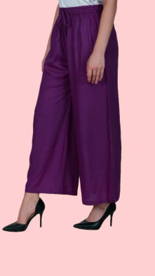 Sanvi Fashion Regular Fit Women Purple Trousers