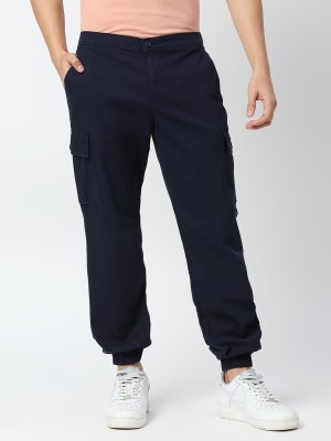 THOMAS SCOTT Slim Fit Men Dark Blue Trousers