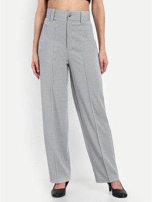 Unicus Flared Women Grey Trousers