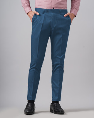 MANCREW Regular Fit Men Blue Trousers