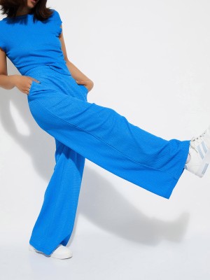 MAX Regular Fit Women Blue Trousers