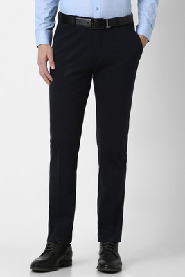 PETER ENGLAND Slim Fit Men Black Trousers