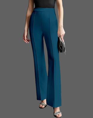 Levony Regular Fit Women Blue Trousers