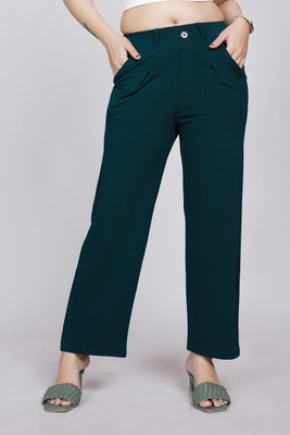 NORTHERN DENIM CO Regular Fit Women Green Trousers