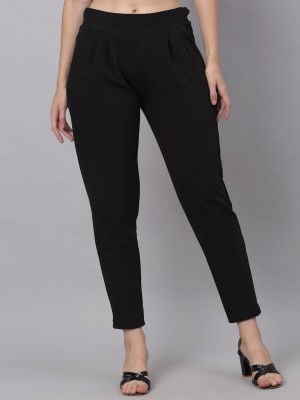 NEUDIS Regular Fit Women Black Trousers