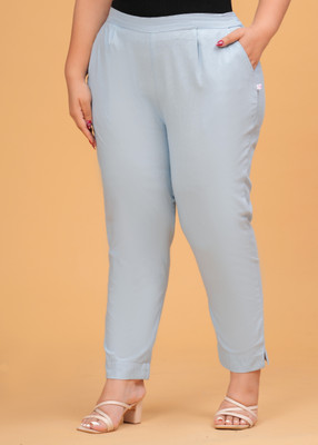 Dexus Regular Fit Women Light Blue Trousers