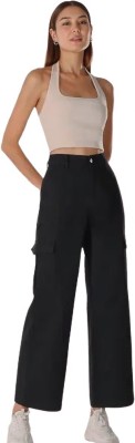 TRAPP Comfort Fit Women Black Trousers