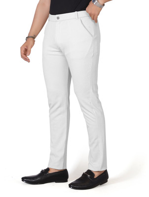 Nortex Regular Fit Men White Trousers