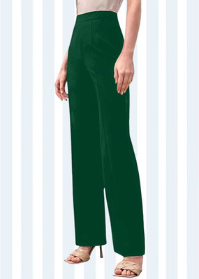 HouseOfCommon Regular Fit Women Green Trousers