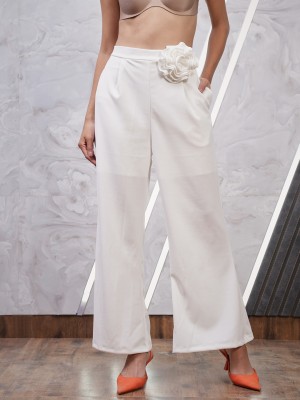 ATHENA Regular Fit Women White Trousers