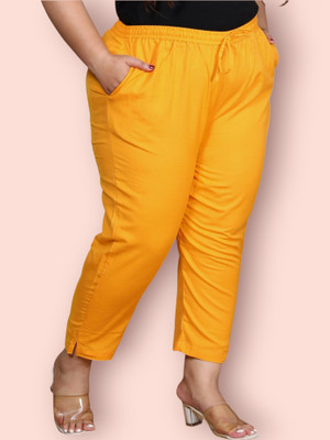 Prin Fashion House Regular Fit Women Yellow Trousers