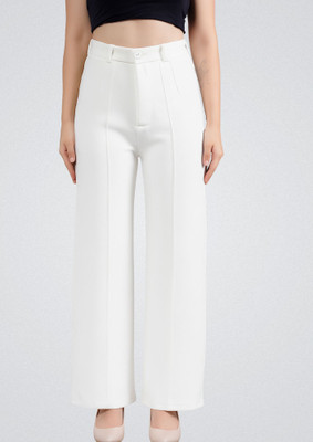 Belfry Regular Fit Women White Trousers