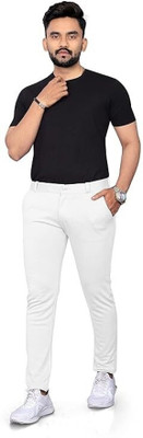 ISUEL FAB Slim Fit Men White Trousers