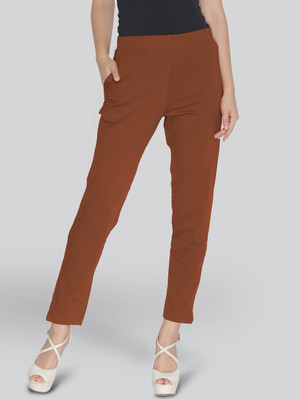 Lyra Regular Fit Women Brown Trousers
